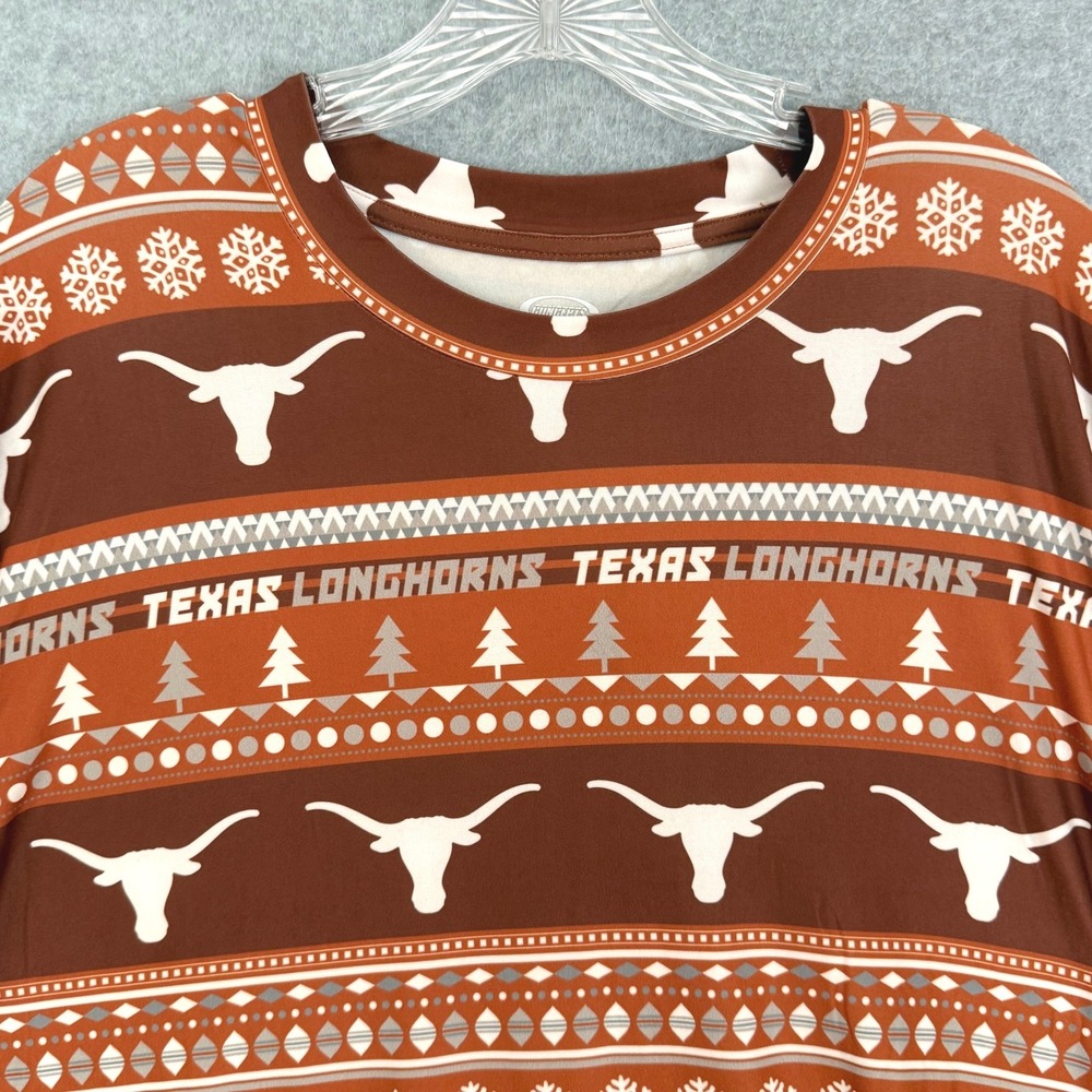 Concepts Sport Texas Longhorns Mens Large Burnt Orange Fair Isle Sleepwear Top